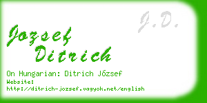 jozsef ditrich business card
