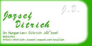 jozsef ditrich business card